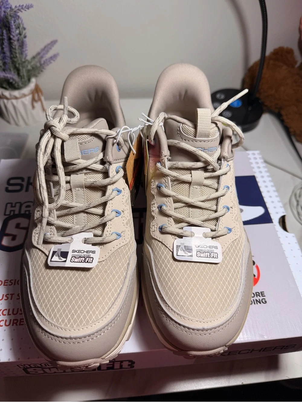 Skechers women’s Swift-Fit Tan Athletic Sneakers
